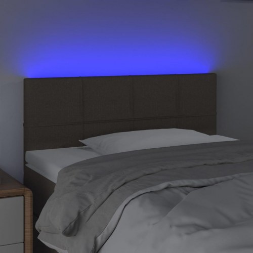 Sengegavl med LED-lys 100 x 5 x 78/88 cm - gråbrun