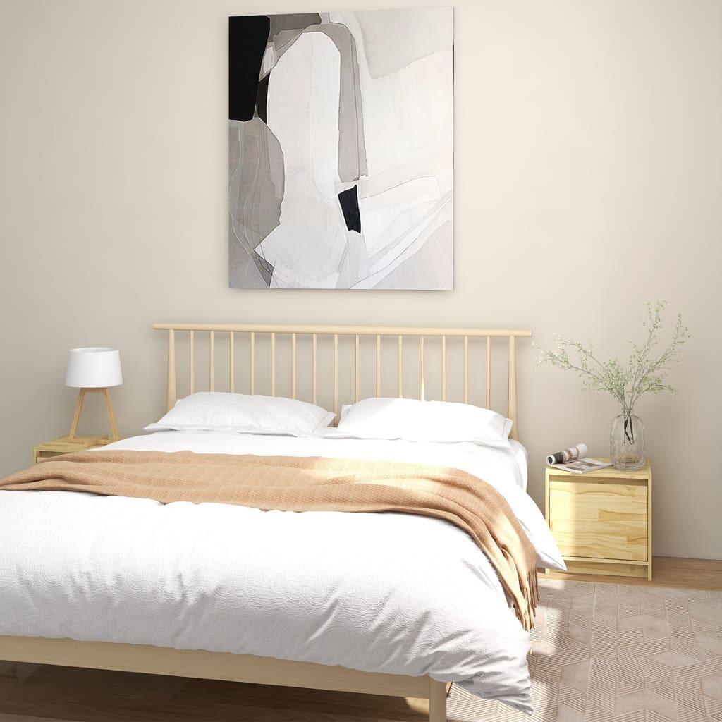 Sengeborde 2 stk. 40x30,5x40 cm massivt fyrretræ billede