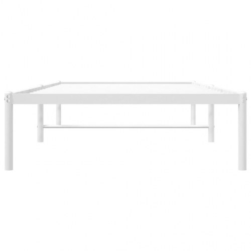 Sengeramme i metal 90 × 200 cm - hvid, med lameller