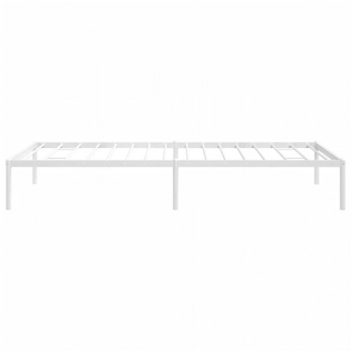Sengeramme i metal 90 × 200 cm - hvid, med lameller