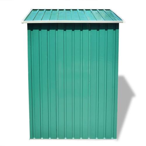 Opbevaringsskur til haven 204x132x186 cm metal grøn