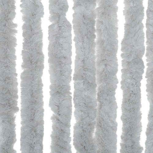 Flueforhæng 90×220 cm i chenille - grå insektgardin