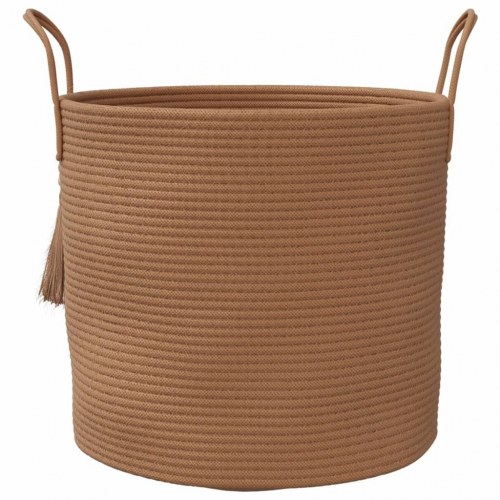 Opbevaringskurv med kvast Ø40 x 35 cm - brun