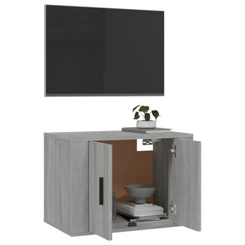 Væghængt tv-skab 57 × 34,5 × 40 cm - grå sonoma-eg