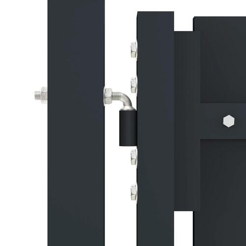 Dobbelt hegnslåge 306x125 cm stål antracitgrå