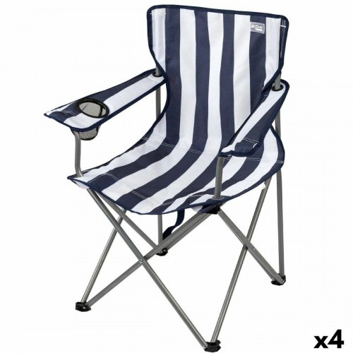 Aktive polstret campingstol Sømand, 45 × 82 × 47 cm, 4 stk.