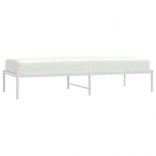 Sengeramme i metal 75 x 190 cm - hvid