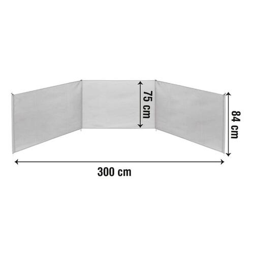 Aktive vindskærm/læsejl - blå, 300 × 84-85 × 2 cm