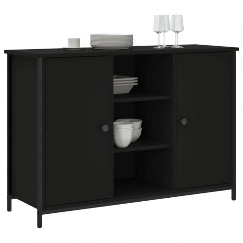 Skænk 100x35x70 cm konstrueret træ sort