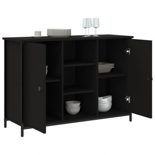 Skænk 100x35x70 cm konstrueret træ sort