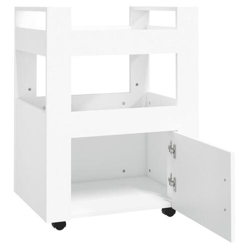 Køkkenvogn 60x45x80 cm konstrueret træ hvid