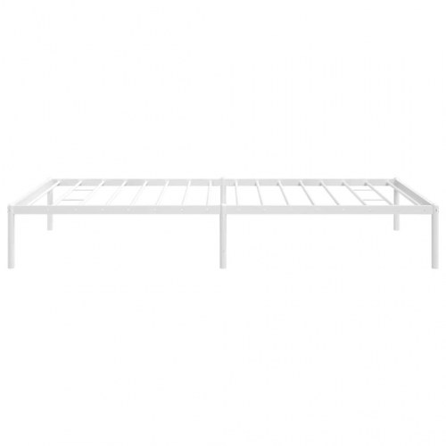 Sengeramme i metal 107 x 203 cm - hvid, med lameller