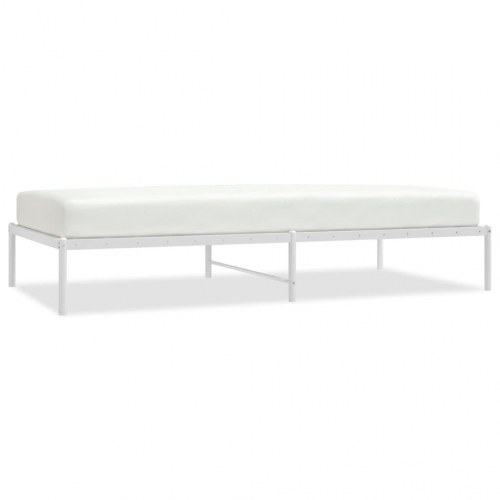 Sengeramme i metal 100x200 cm - hvid platformsseng