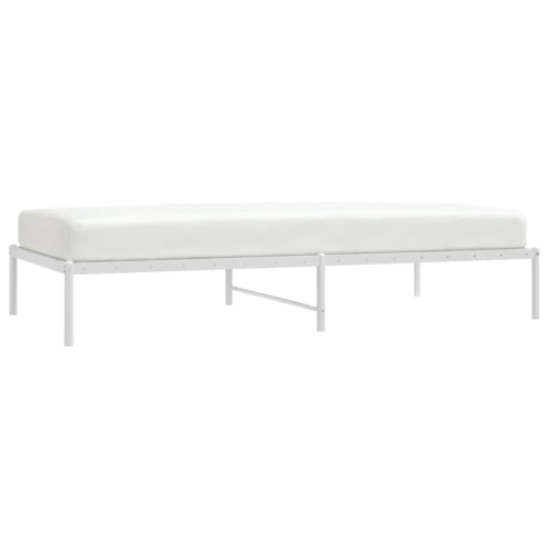 Sengeramme i metal 100x200 cm - hvid platformsseng