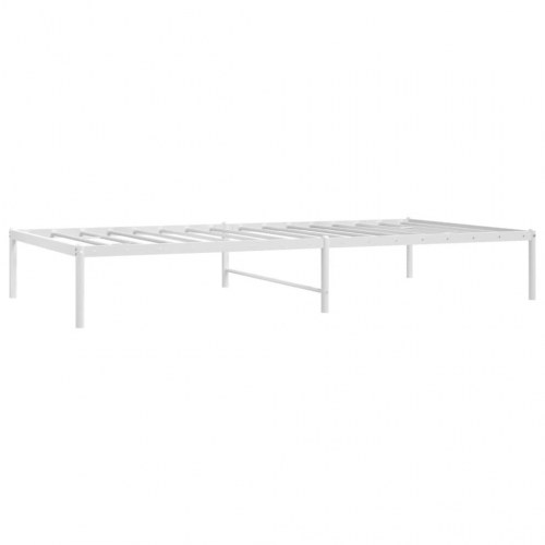 Sengeramme i metal 100x200 cm - hvid platformsseng