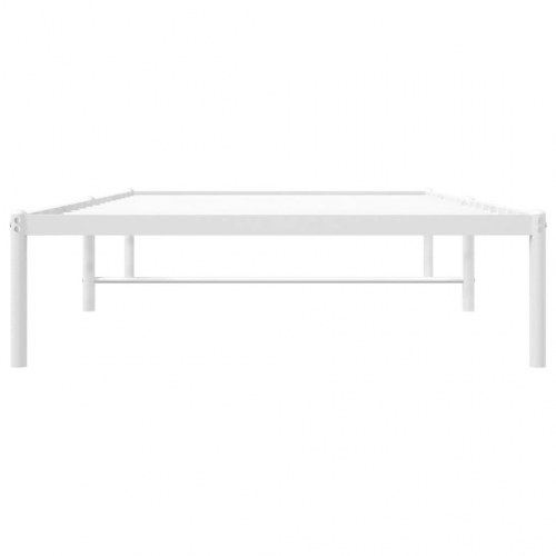 Sengeramme i metal 100x200 cm - hvid platformsseng