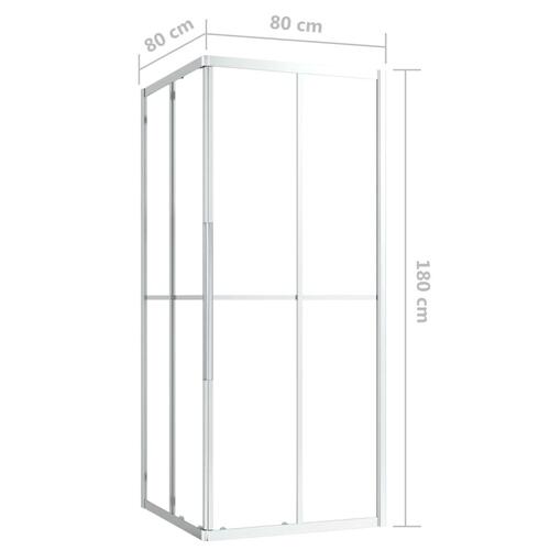 Brusekabine 80x80x180 cm sikkerhedsglas