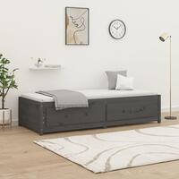 Daybed 90x190 cm Single massivt fyrretræ grå