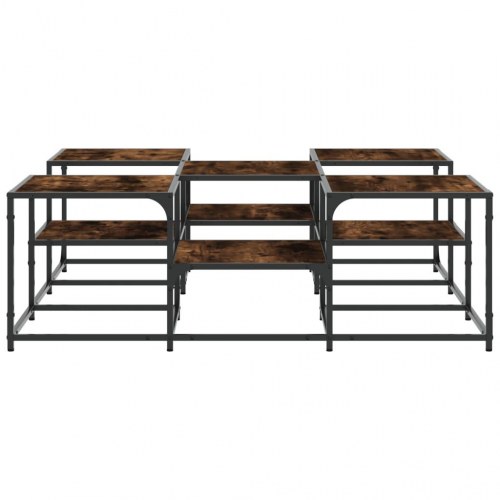 Sofabord 121 × 121 × 40 cm i konstrueret træ - røget egetræsfarve