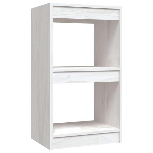 Bogreol 40x30x71,5 cm massivt fyrretræ hvid