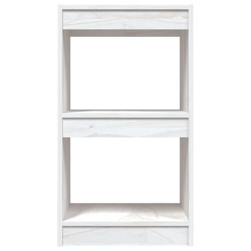 Bogreol 40x30x71,5 cm massivt fyrretræ hvid