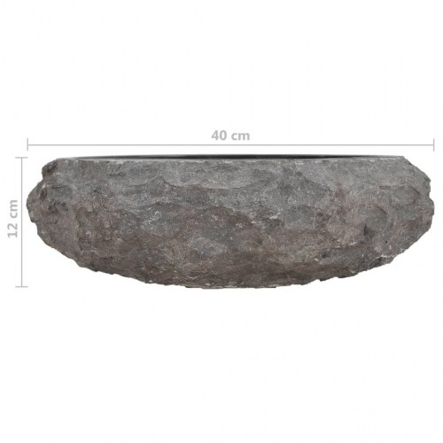 Håndvask 40 x 12 cm marmor sort