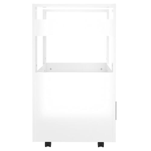 Køkkenvogn 60x45x80 cm konstrueret træ hvid højglans