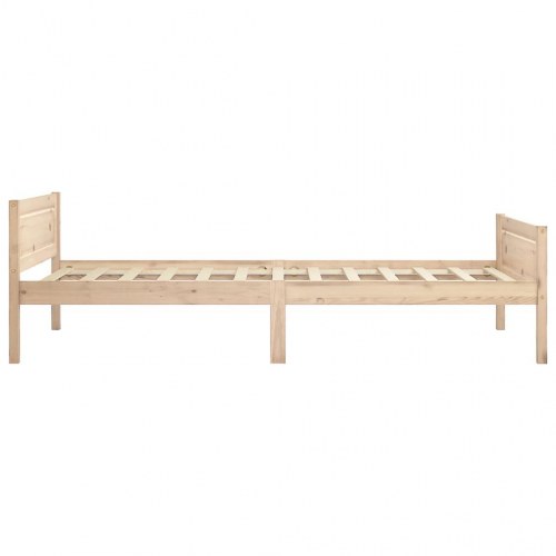 Sengeramme i massivt fyrretræ 90x200 cm - natur
