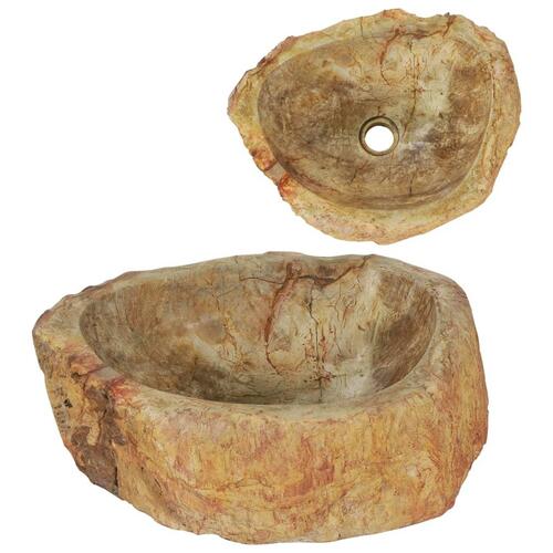 Håndvask 45 x 35 x 15 cm fossilsten cremefarvet