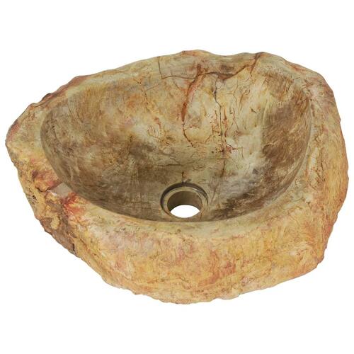 Håndvask 45 x 35 x 15 cm fossilsten cremefarvet