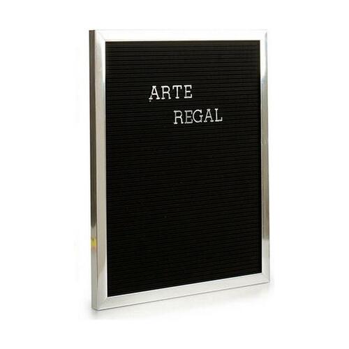 Maleri Sølvfarvet Sort Vindue 144 Bogstaver (2,5 x 50,5 x 40,5 cm) (12 enheder)