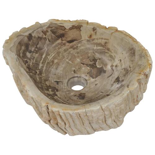 Håndvask 45 x 35 x 15 cm fossilsten cremefarvet