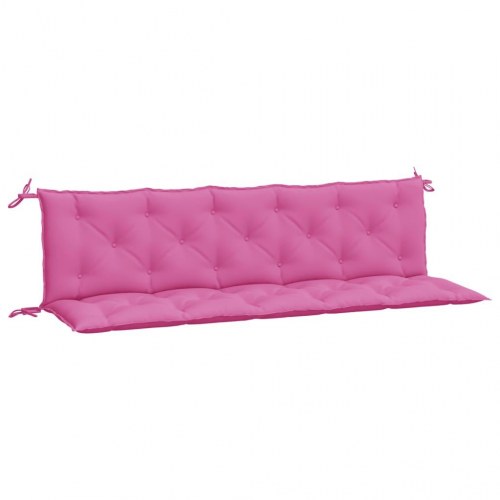 Hynder til havebænk - 2-delt sæt i oxfordstof, pink 180×50×7 cm