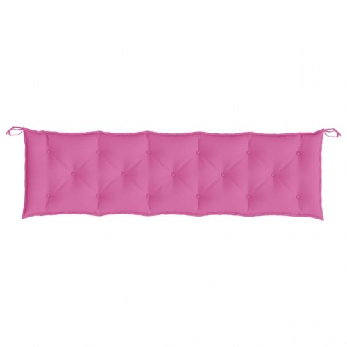 Hynder til havebænk - 2-delt sæt i oxfordstof, pink 180×50×7 cm