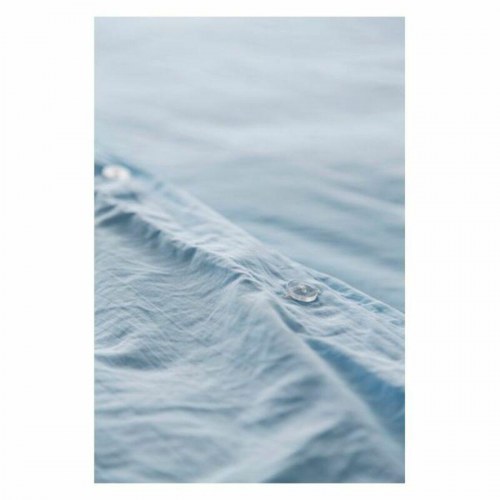 Dynebetræk Naturals Lino lyseblå - 155 × 220 cm (enkeltseng)