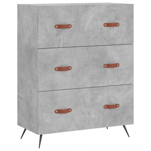 Kommode i konstrueret træ 69,5×34×90 cm - betongrå
