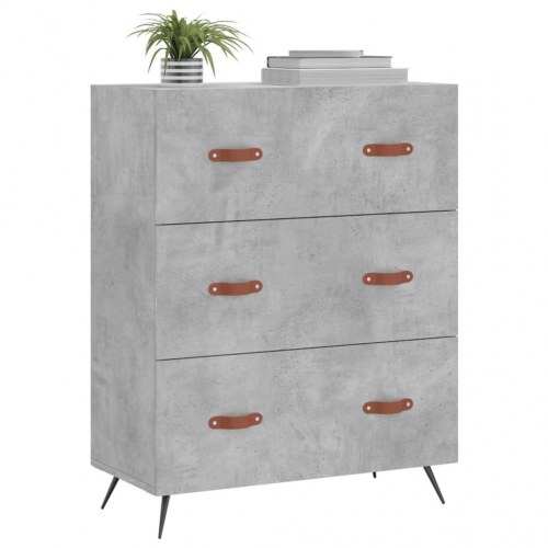 Kommode i konstrueret træ 69,5×34×90 cm - betongrå