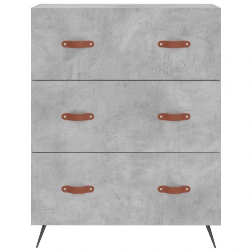 Kommode i konstrueret træ 69,5×34×90 cm - betongrå