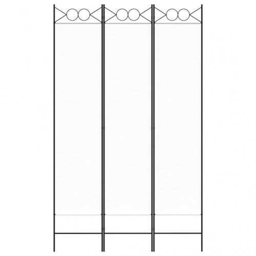 3-panels rumdeler 120x200 cm stof hvid