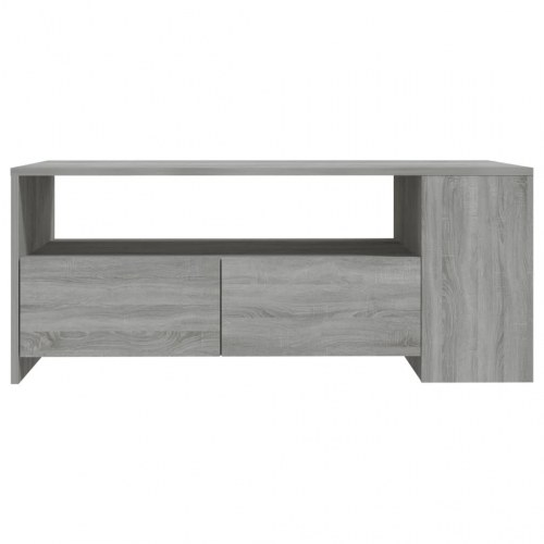 Sofabord 102x55x42 cm konstrueret træ grå sonoma-eg