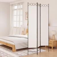 3-panels rumdeler 120x220 cm stof hvid