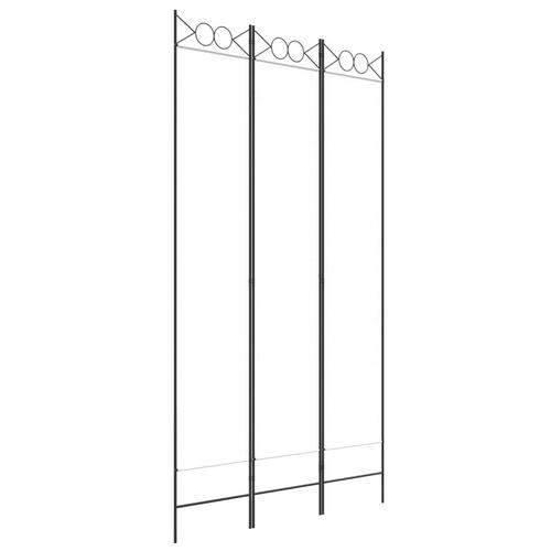3-panels rumdeler 120x220 cm stof hvid