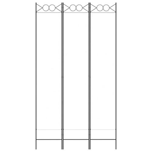 3-panels rumdeler 120x220 cm stof hvid