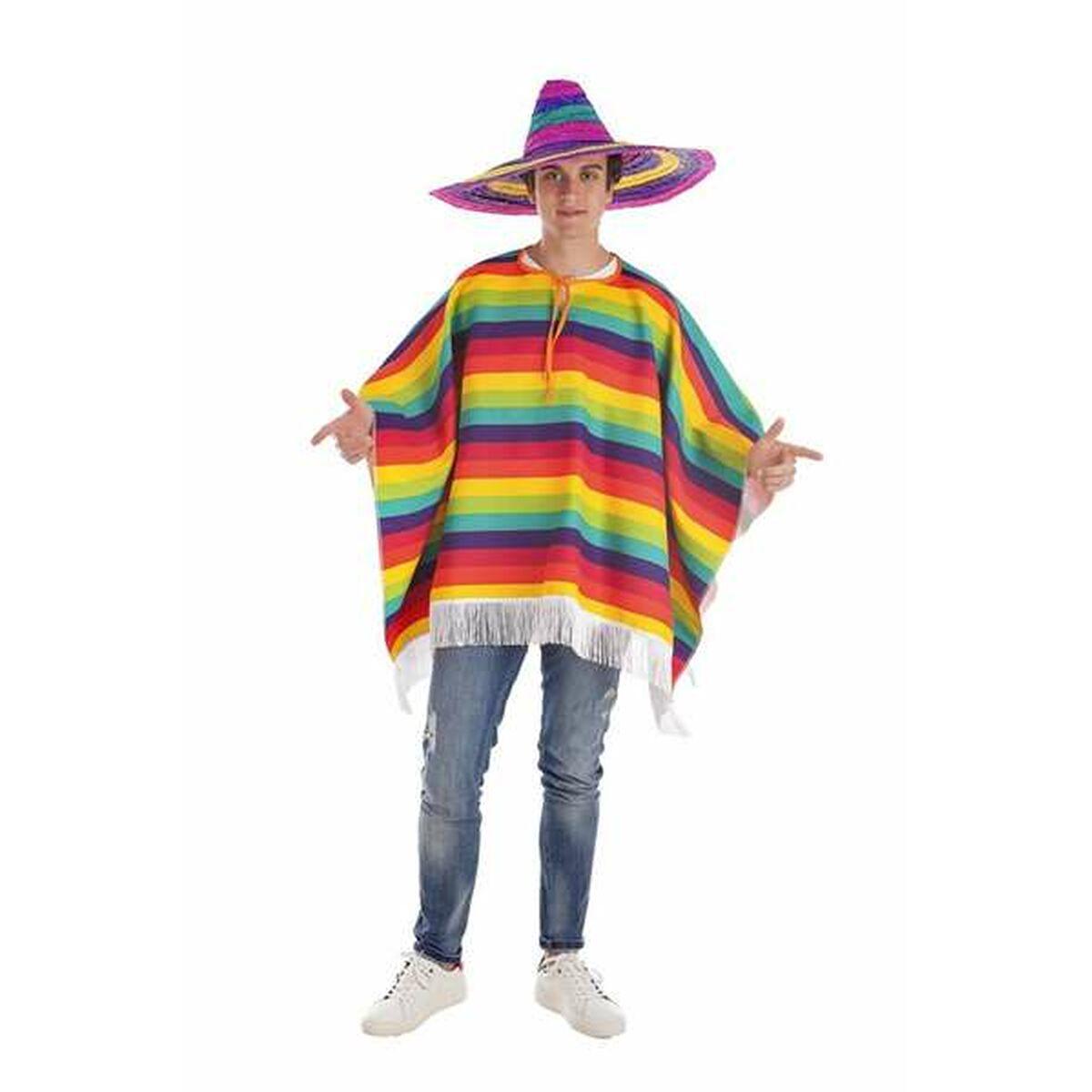 Arcoiris poncho - voksen kostume L
