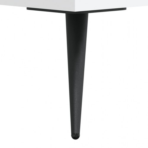 Kommode med 3 skuffer - konstrueret træ, hvid, 69,5×34×90 cm