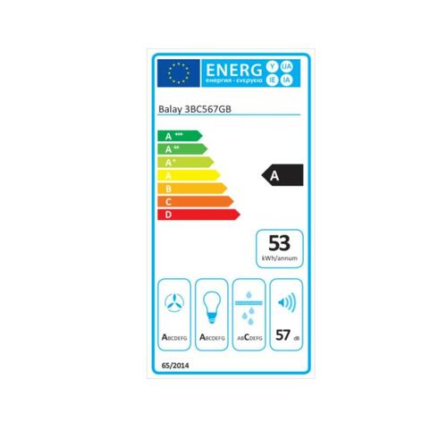 Konventions-emhætte Balay 3BC567GB 60 cm 660 m3/h 48 dB Hvid