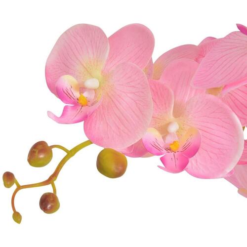 Kunstig orkidéplante med urtepotte 65 cm pink