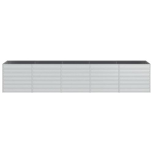 Højbed 400x80x77 cm galvaniseret stål sølvfarvet