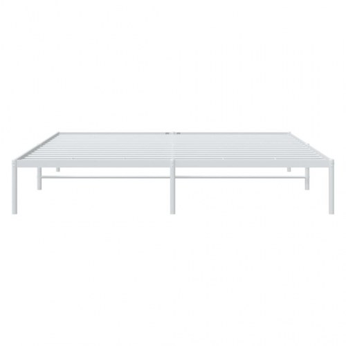 Sengeramme i metal 193×203 cm - hvid, klassisk design