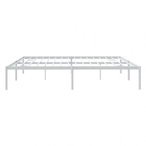 Sengeramme i metal 193×203 cm - hvid, klassisk design